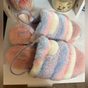 Ugg Pastel Fluff Yeah Kids Slides